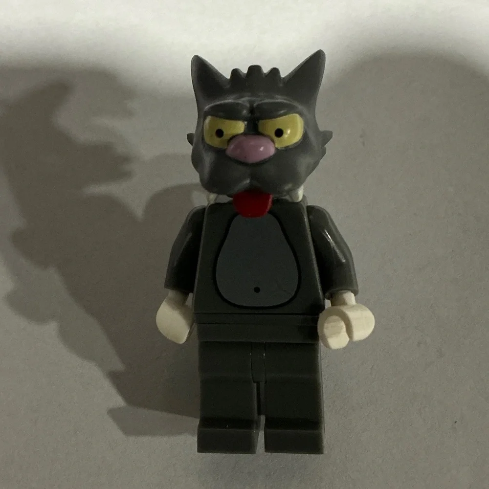 Lego Figure Toy Scratchy Cat Gray Simpsons